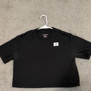 Jordan Black Tee with Logo Patch